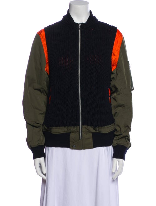 Sacai Colorblock Pattern Bomber Jacket