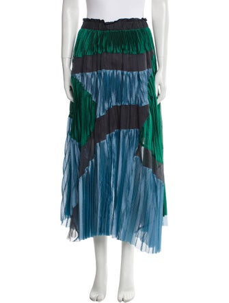 Sacai Striped Midi Length Skirt