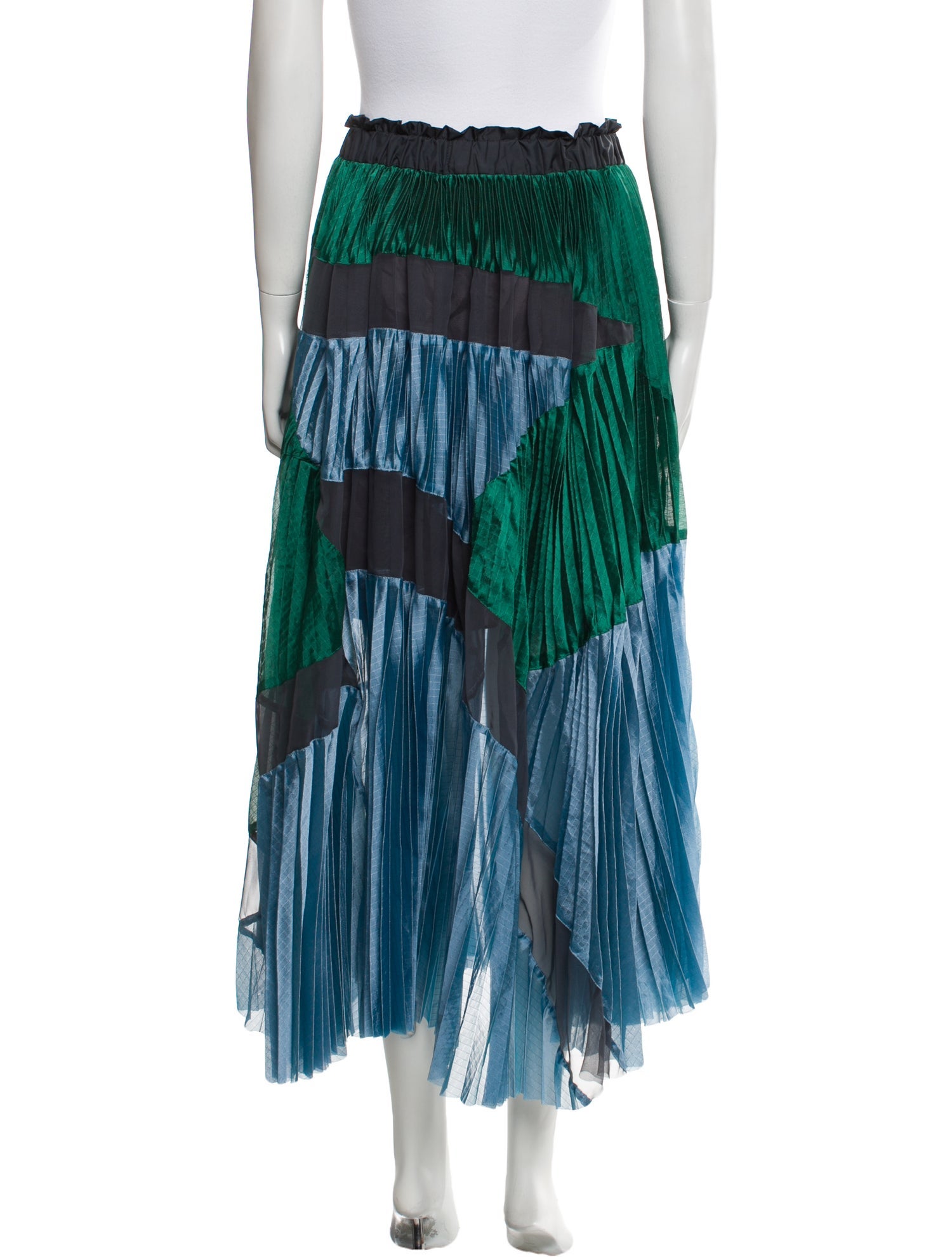 Sacai Striped Midi Length Skirt