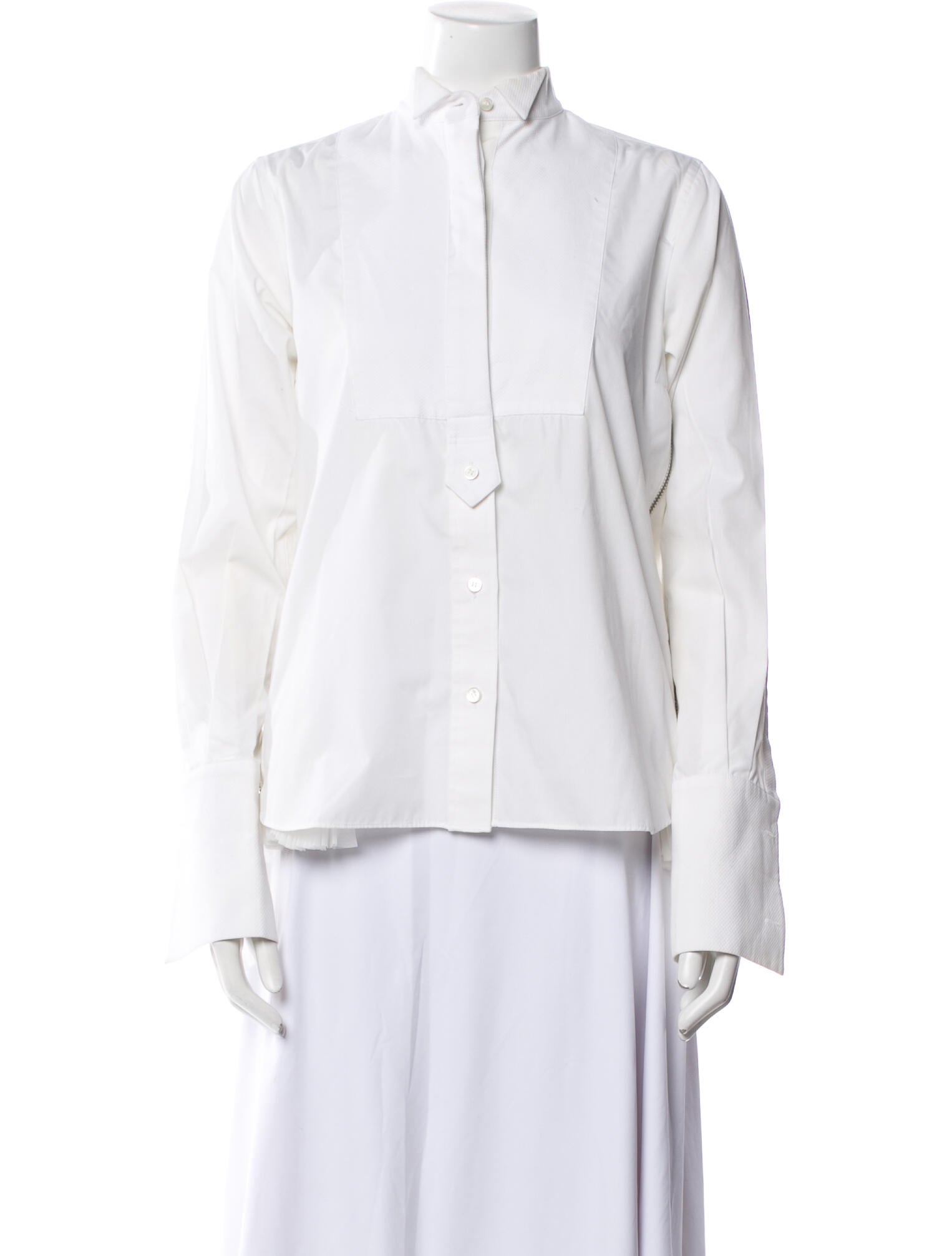 Sacai Long Sleeve Button-Up Top