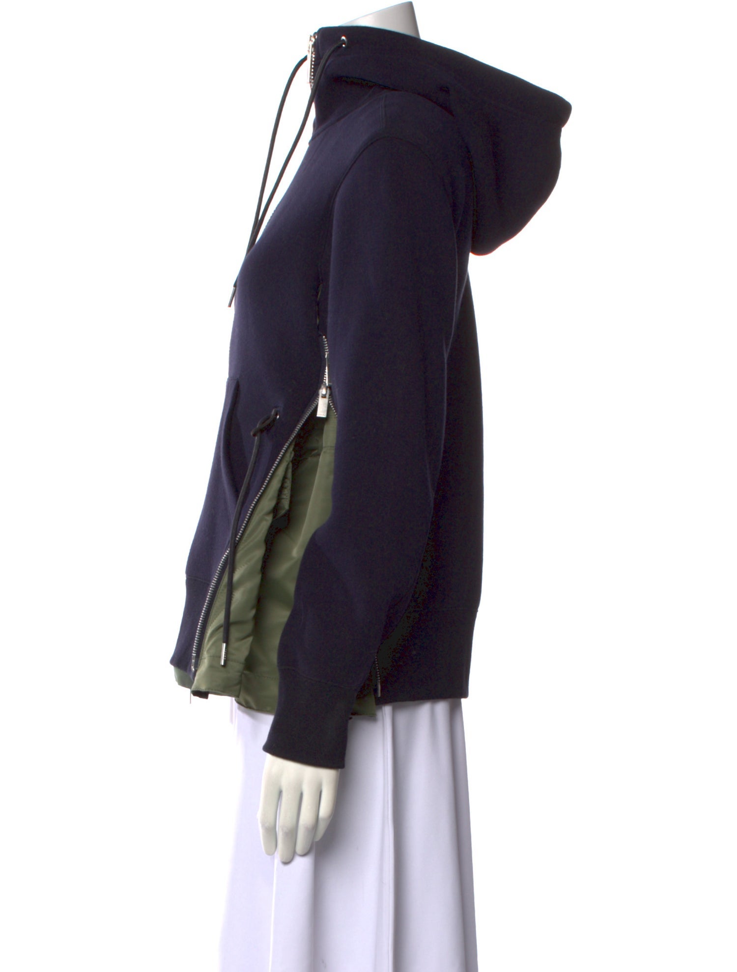 Sacai Mock Neck Long Sleeve Sweatshirt