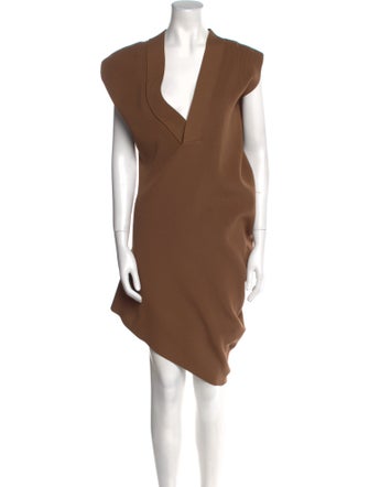 Sacai V-Neck Knee-Length Dress