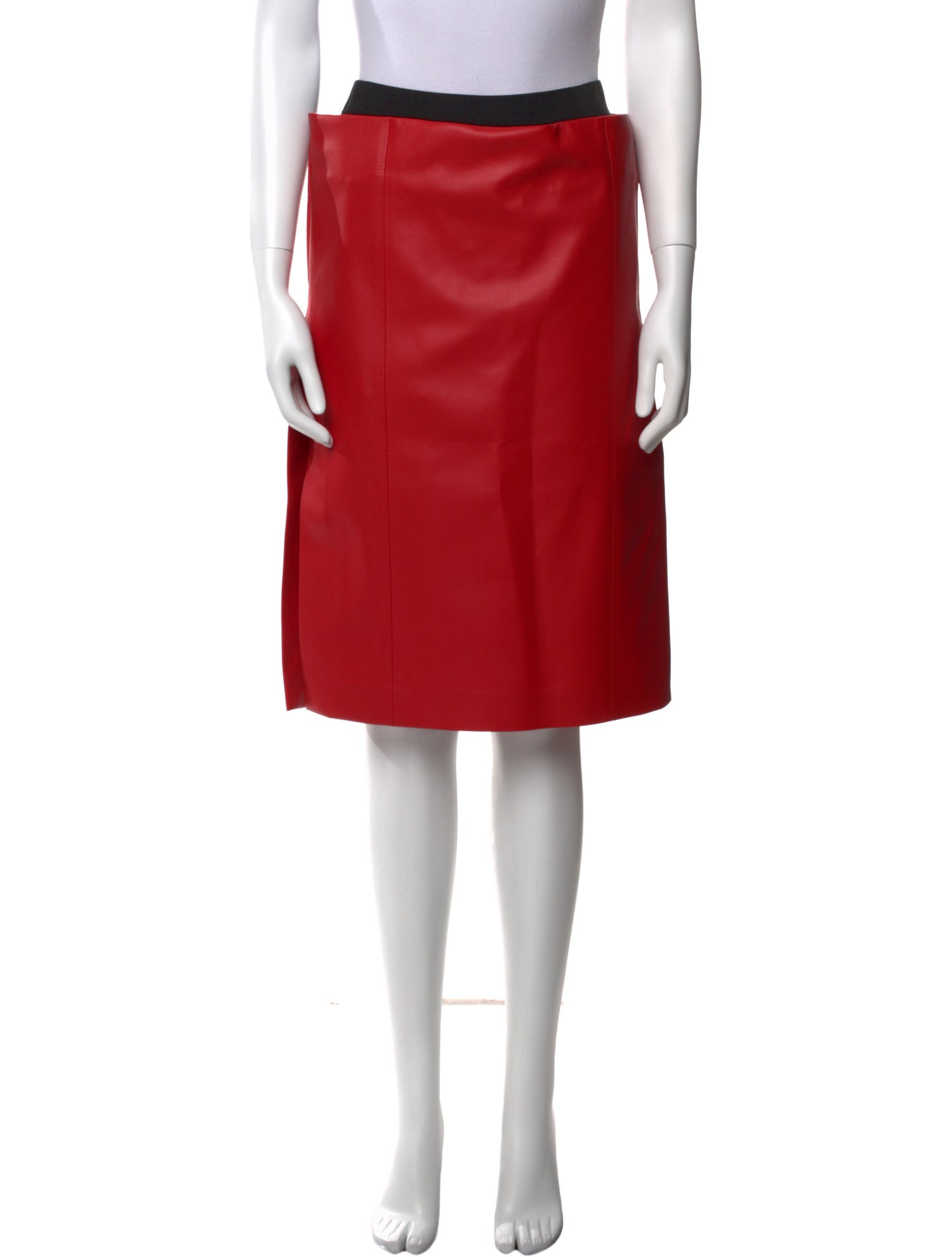 Sacai Faux Leather Knee-Length Skirt