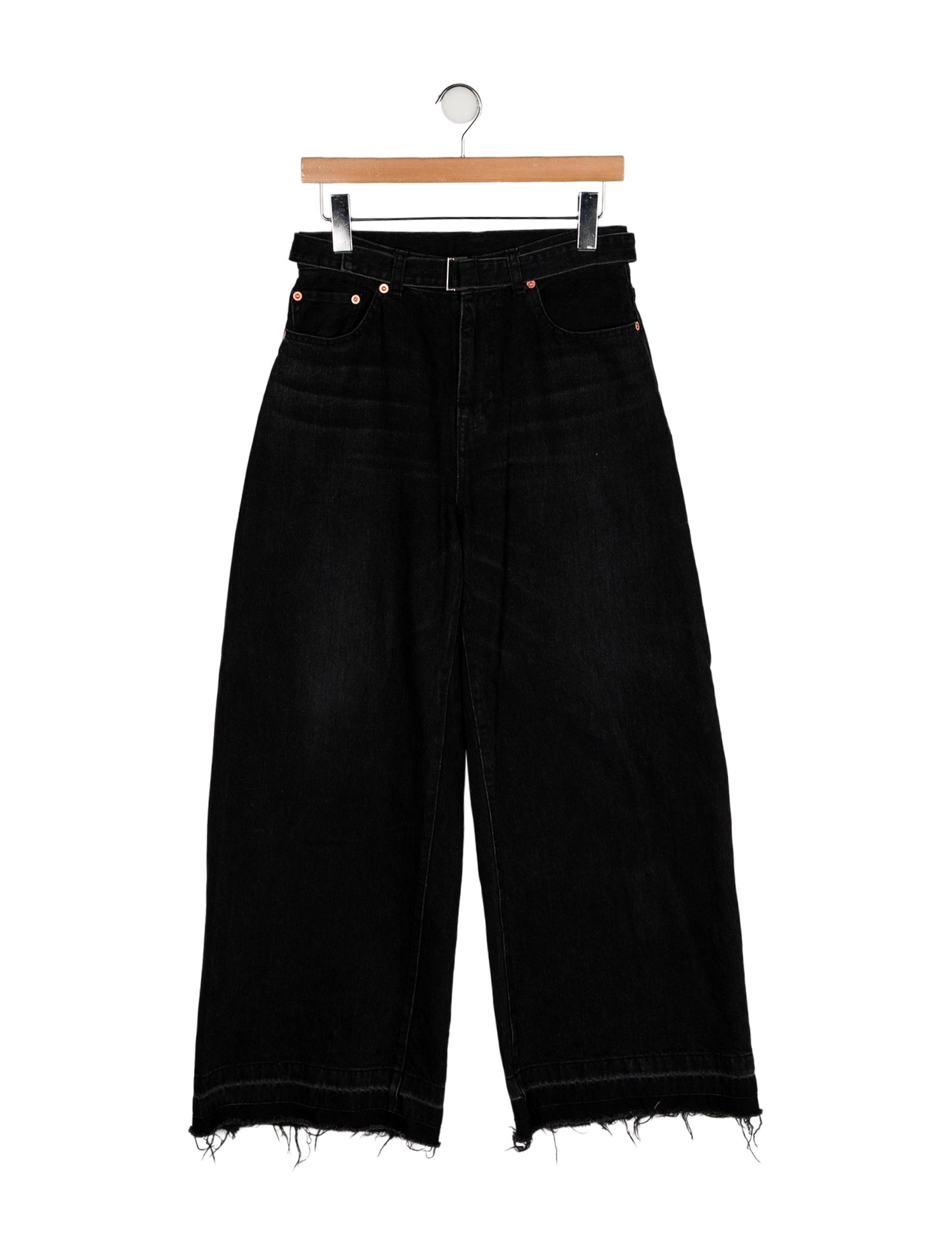 Sacai High-Rise Wide Leg Jeans