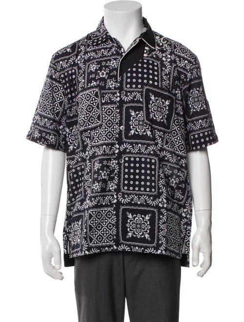 Sacai Floral Print Short Sleeve Shirt