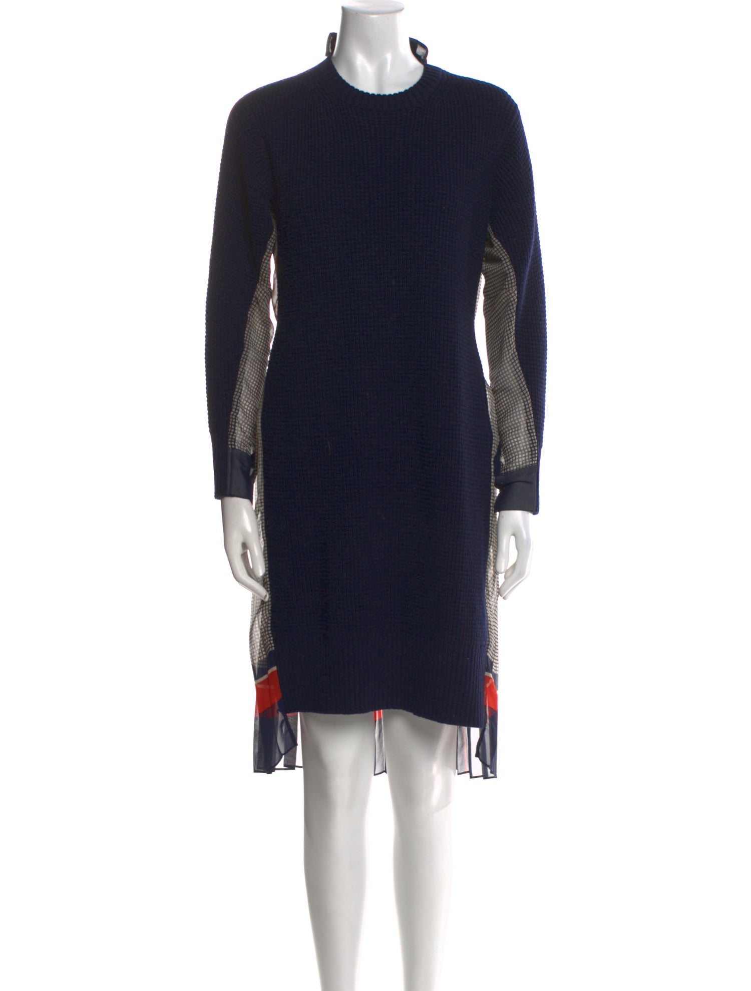 Sacai Wool Knee-Length Dress