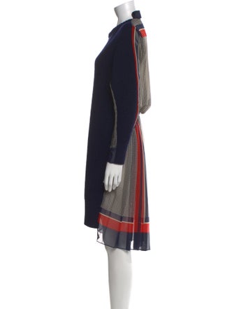 Sacai Wool Knee-Length Dress