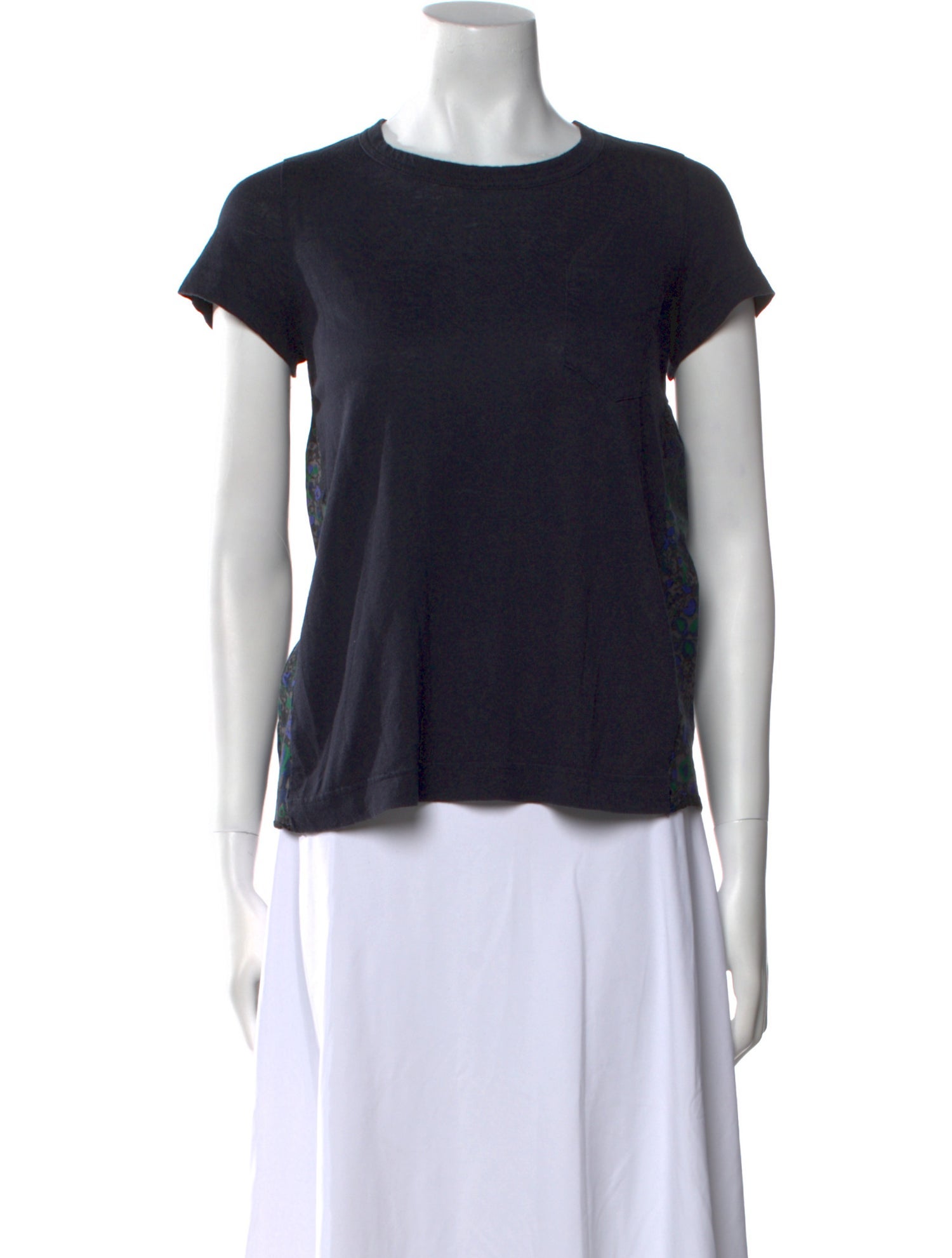 Sacai Linen Crew Neck T-Shirt