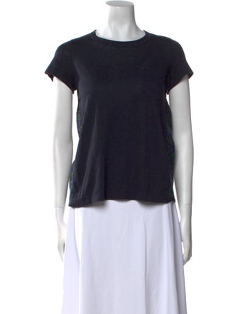 Sacai Linen Crew Neck T-Shirt