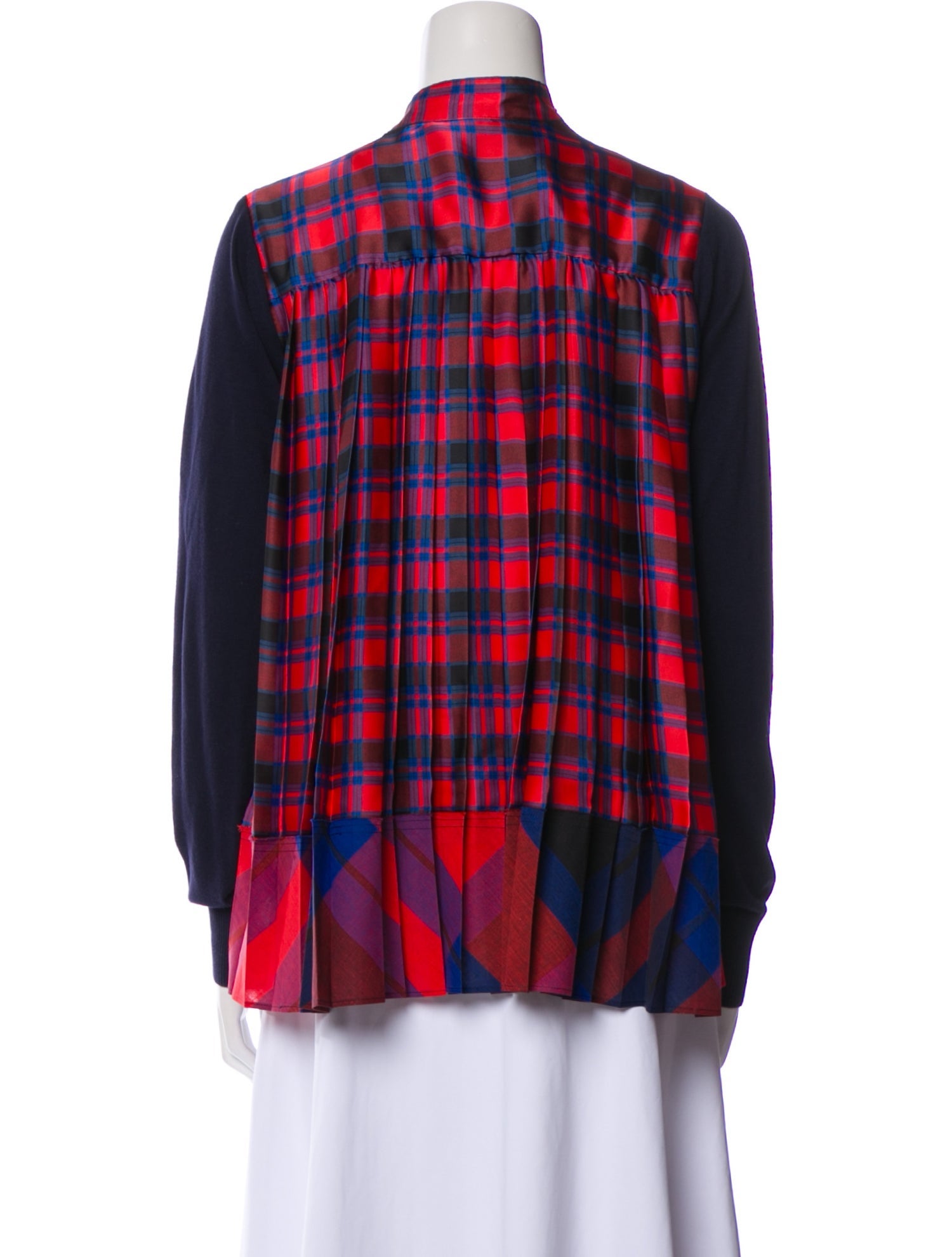 Sacai Colorblock Pattern V-Neck Sweater