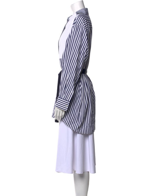Sacai Striped Long Sleeve Button-Up Top