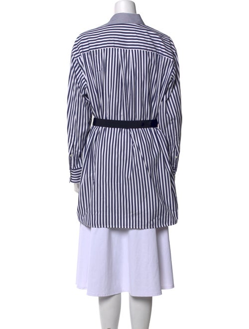 Sacai Striped Long Sleeve Button-Up Top