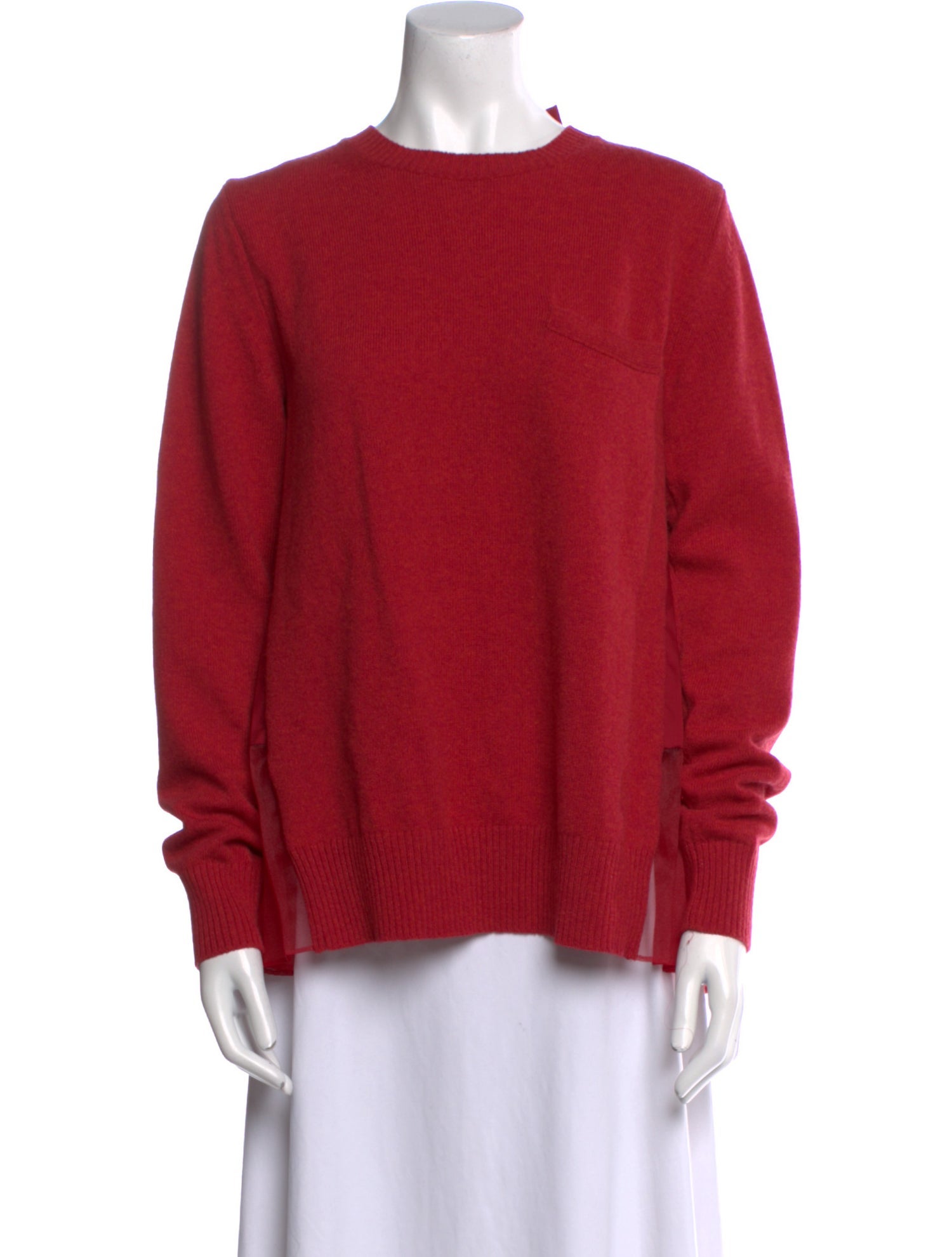 Sacai Wool Crew Neck Sweatshirt