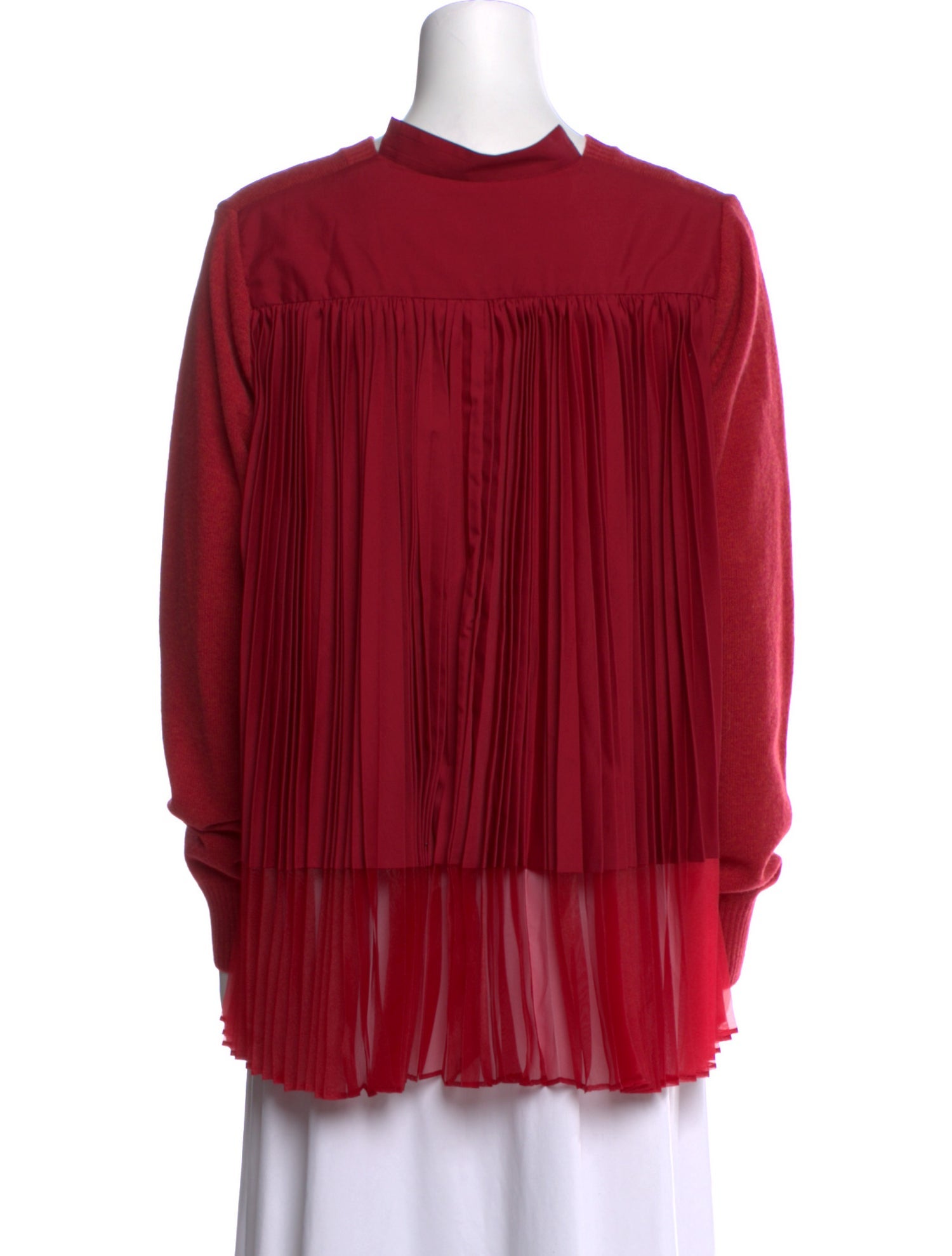 Sacai Wool Crew Neck Sweatshirt