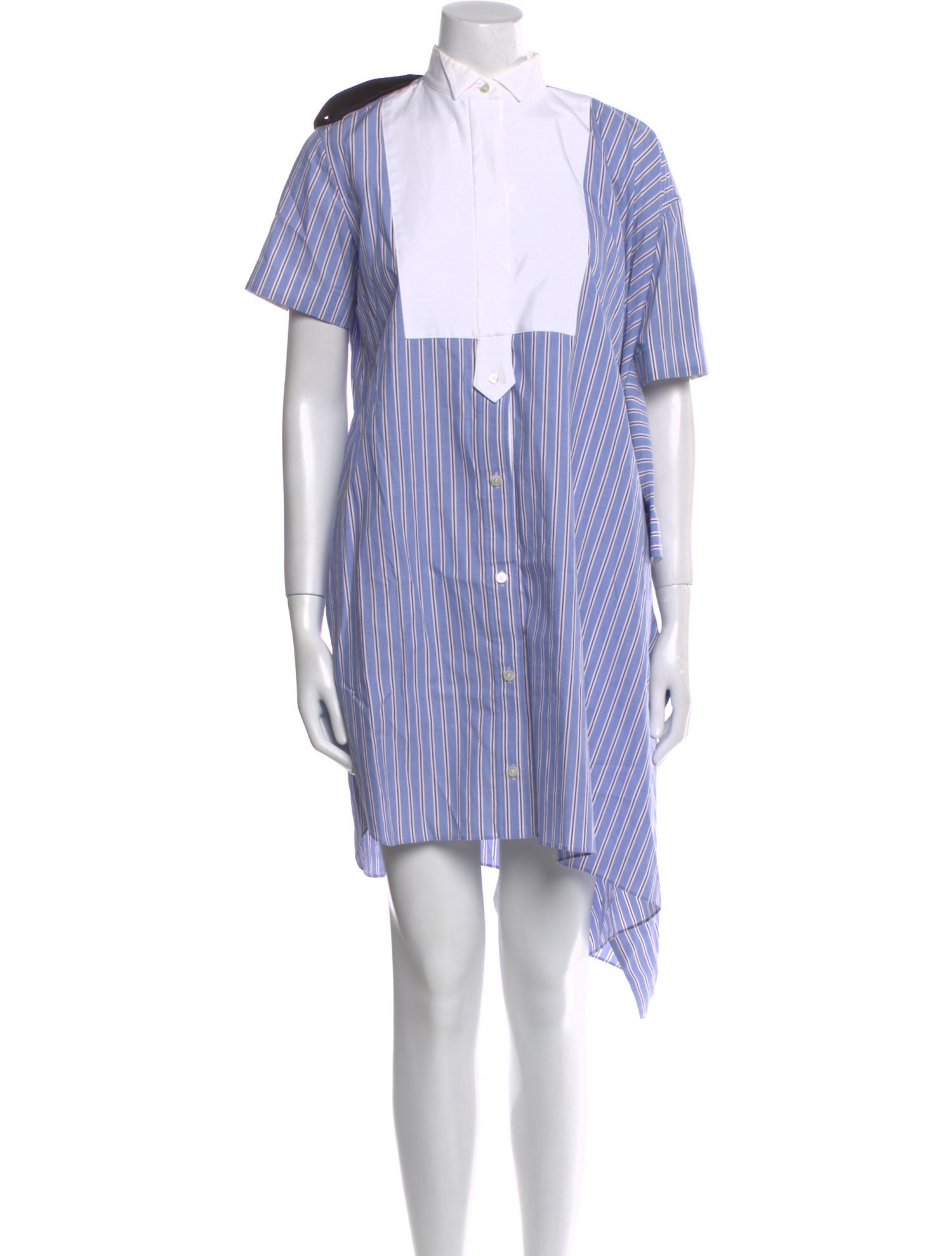 Sacai Striped Knee-Length Dress