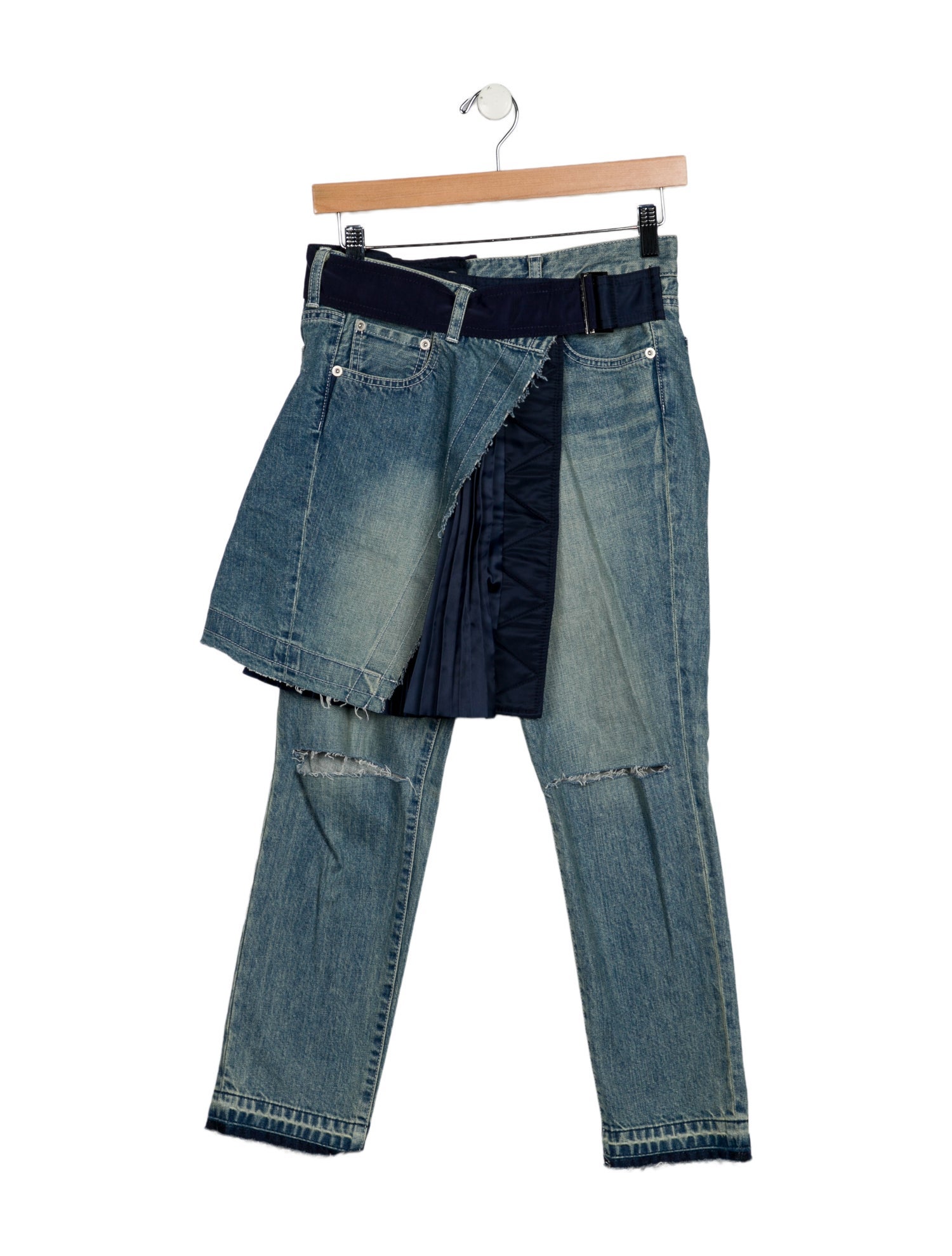 Sacai Mid-Rise Straight Leg Jeans