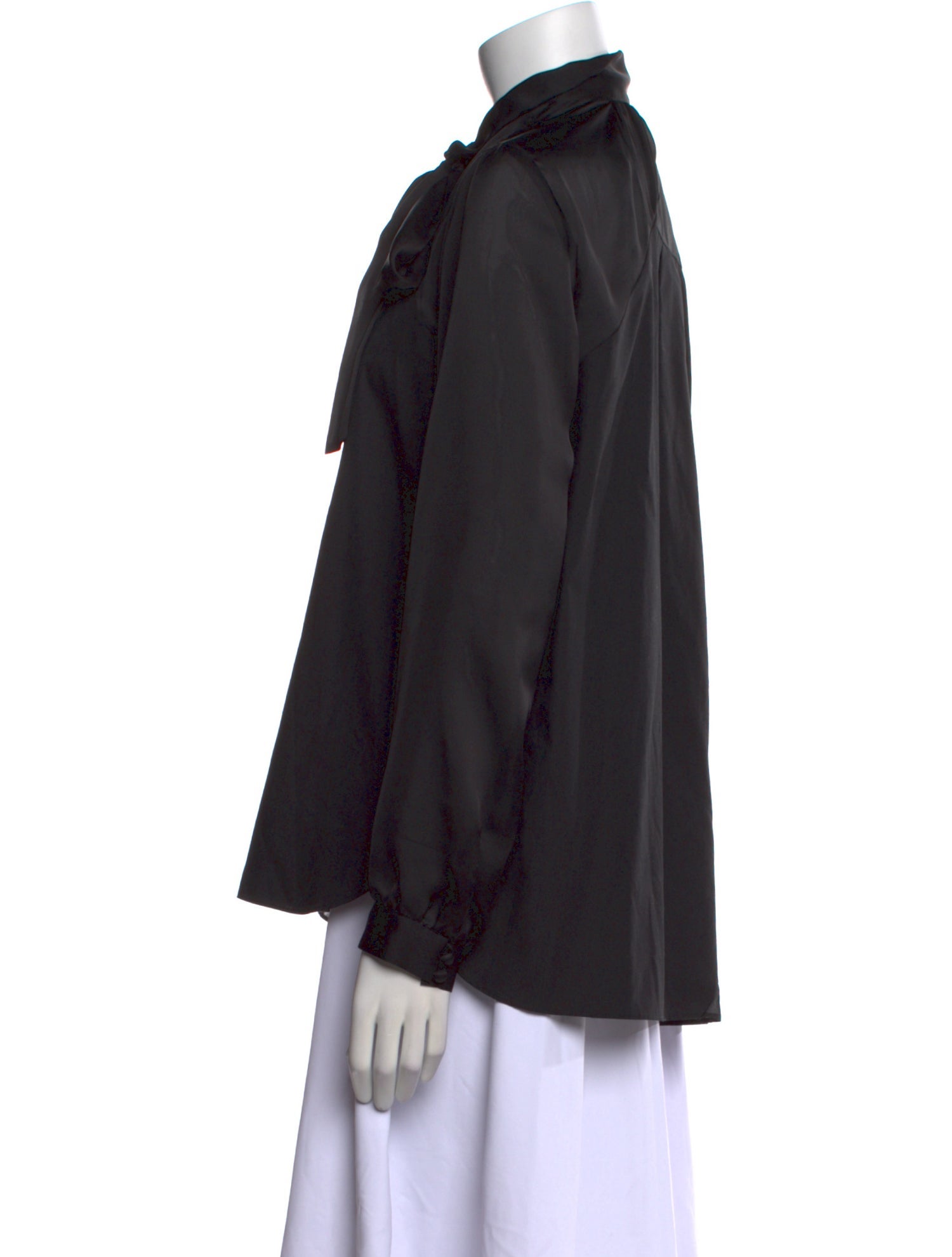 Sacai Tie Neck Long Sleeve Blouse
