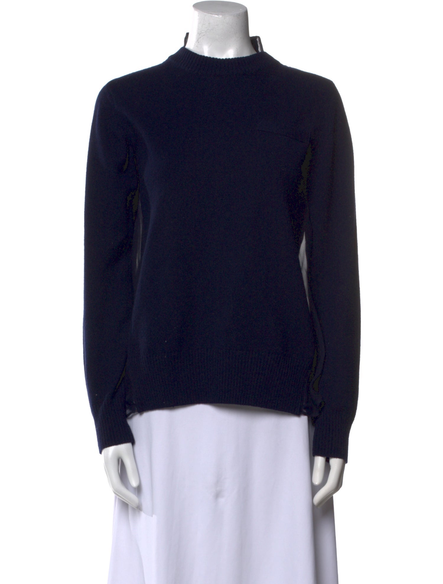 Sacai Wool Mock Neck Top