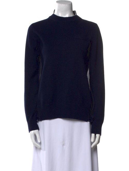 Sacai Wool Mock Neck Top