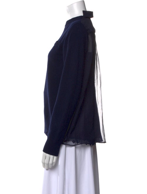 Sacai Wool Mock Neck Top