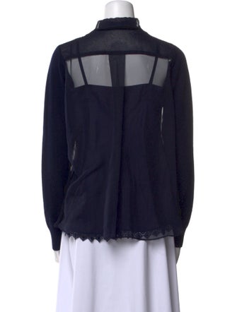 Sacai Wool Mock Neck Top