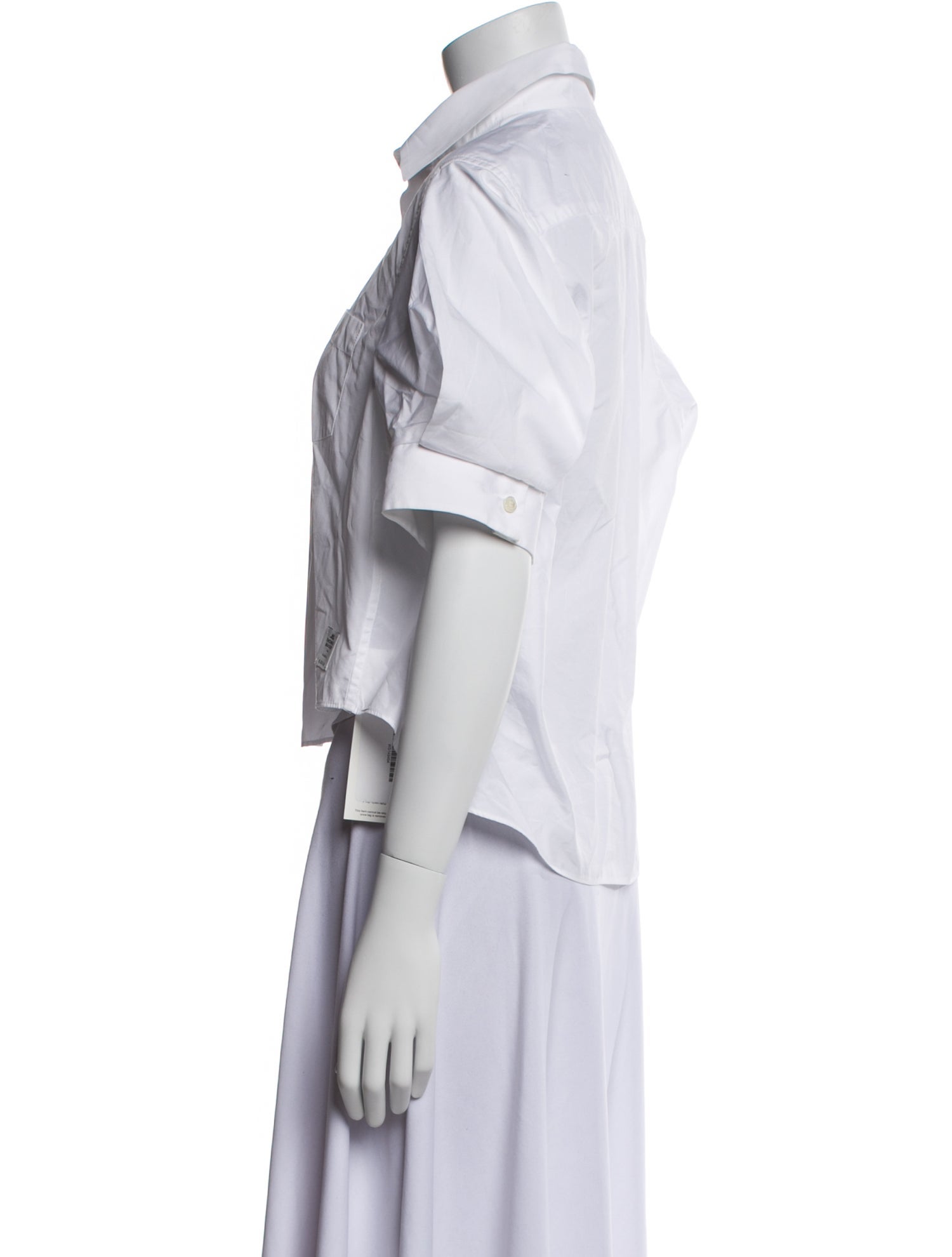 Sacai Short Sleeve Button-Up Top