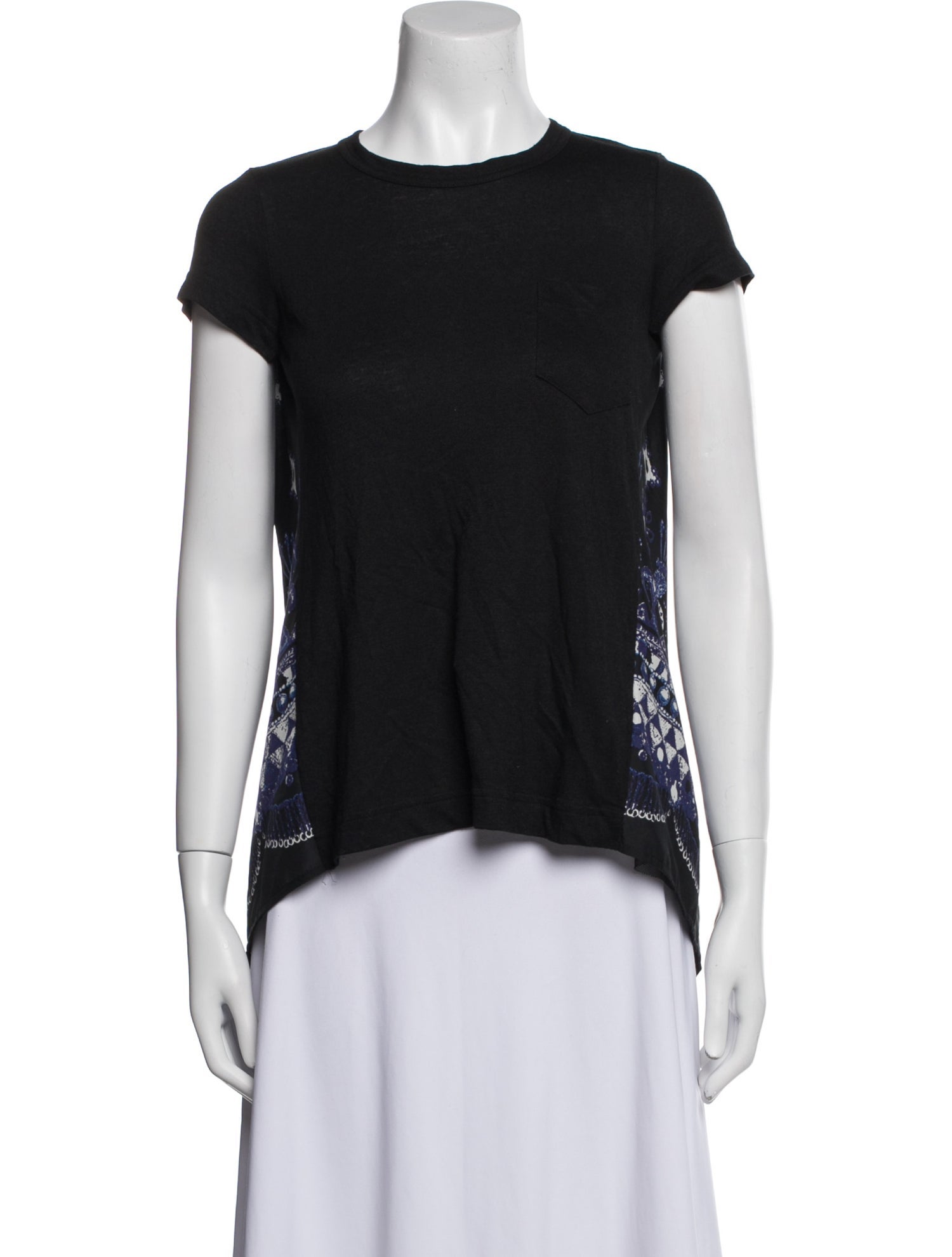 Sacai Linen Crew Neck T-Shirt