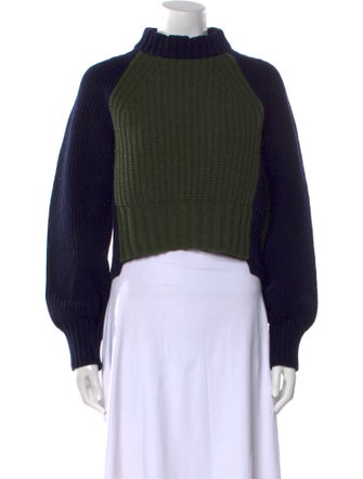 Sacai Wool Colorblock Pattern Sweater