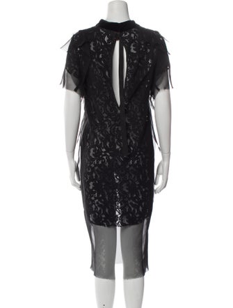 Sacai Lace Pattern Midi Length Dress