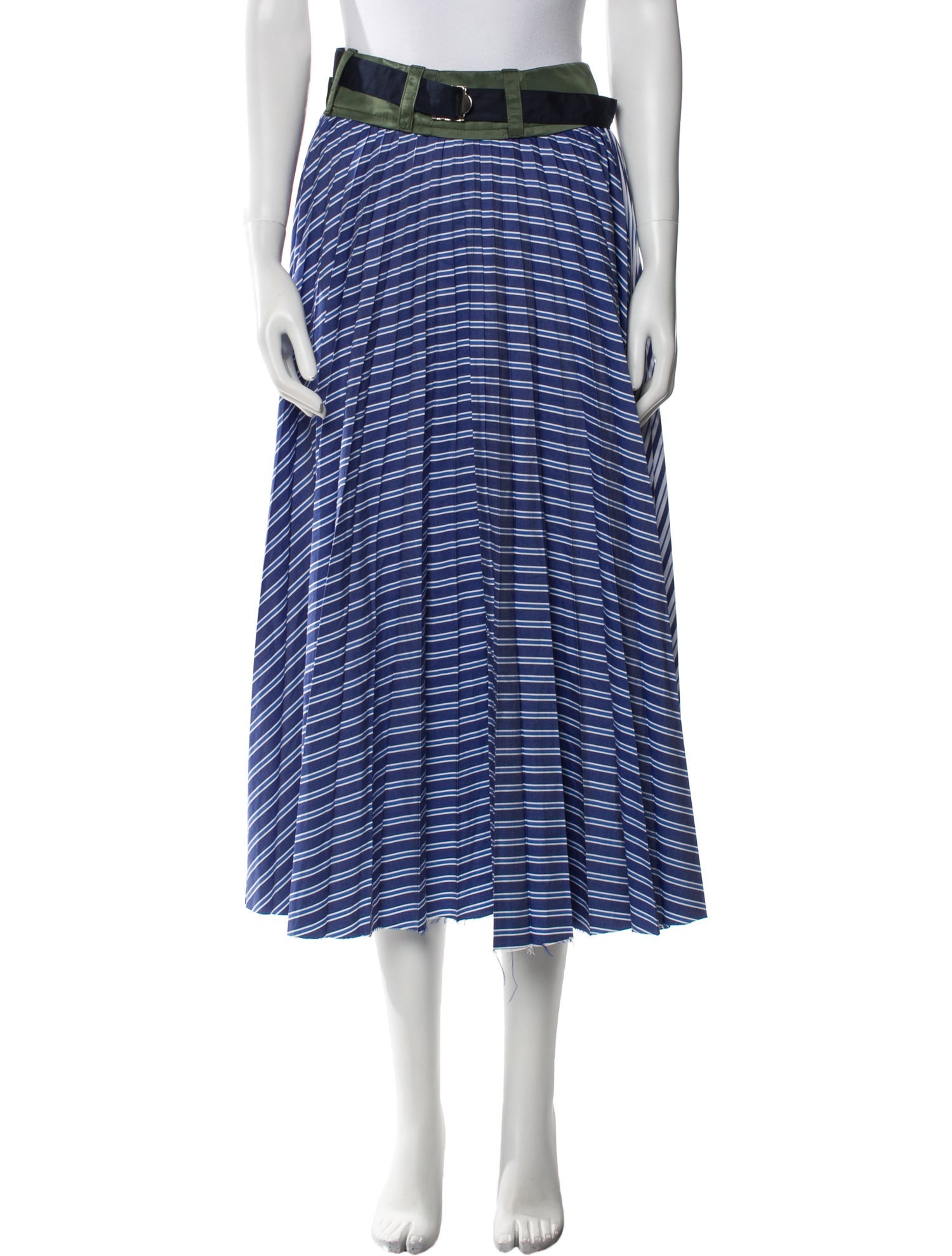 Sacai Striped Midi Length Skirt