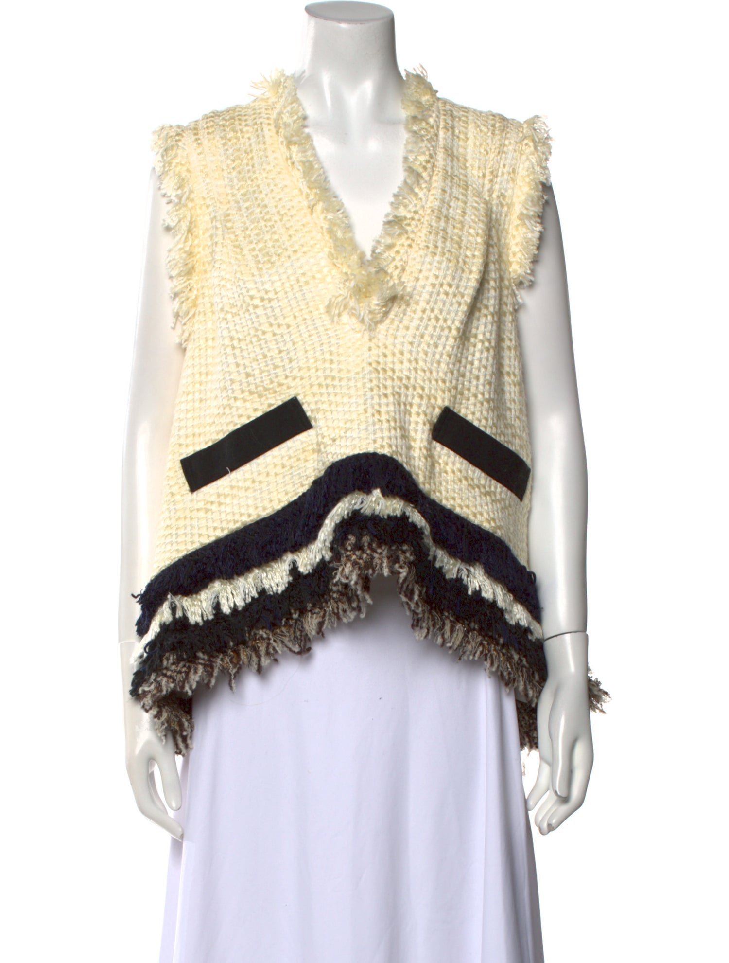 Sacai Printed V-Neck Blouse