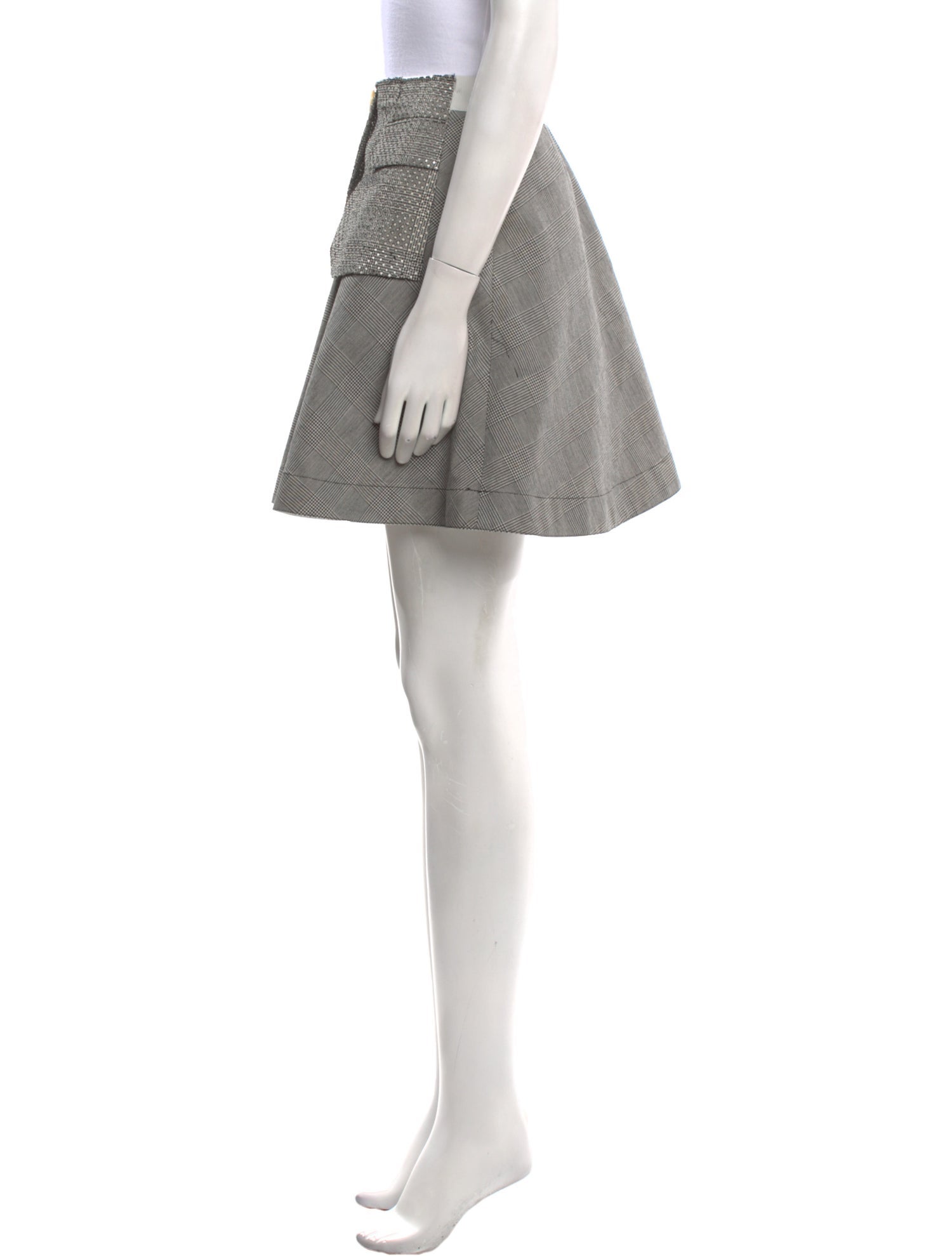 Sacai Grosgrain Trim Mini Skirt