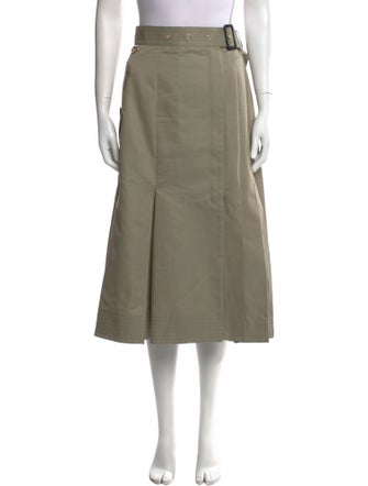 Sacai Pleated Accents Midi Length Skirt