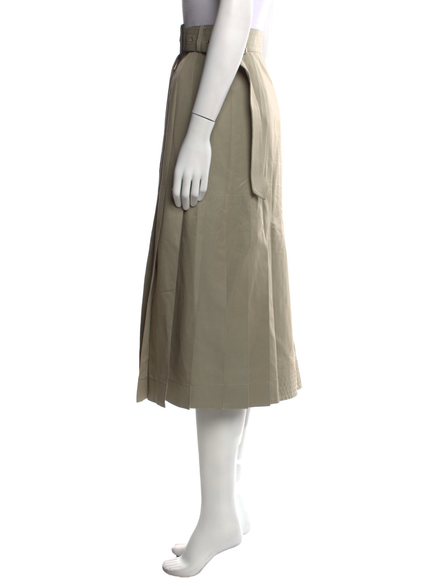 Sacai Pleated Accents Midi Length Skirt