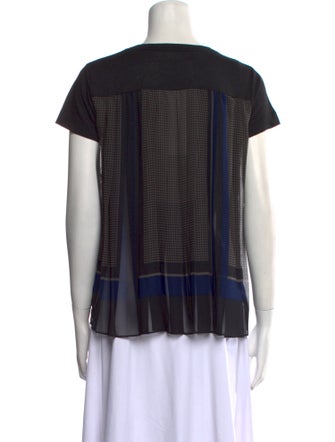 Sacai Linen Crew Neck T-Shirt