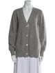 Sacai Wool V-Neck Button-Up Top