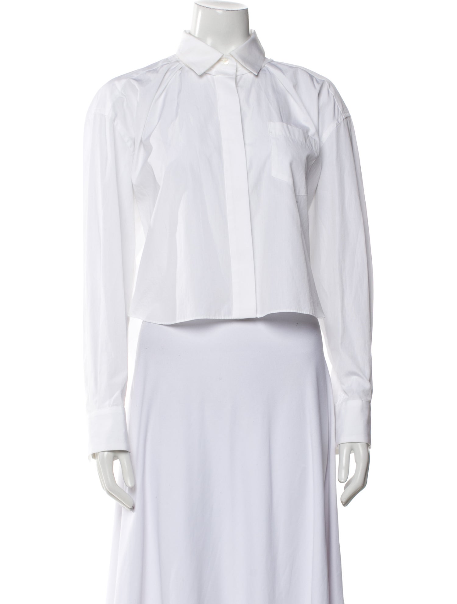 Sacai Long Sleeve Crop Top