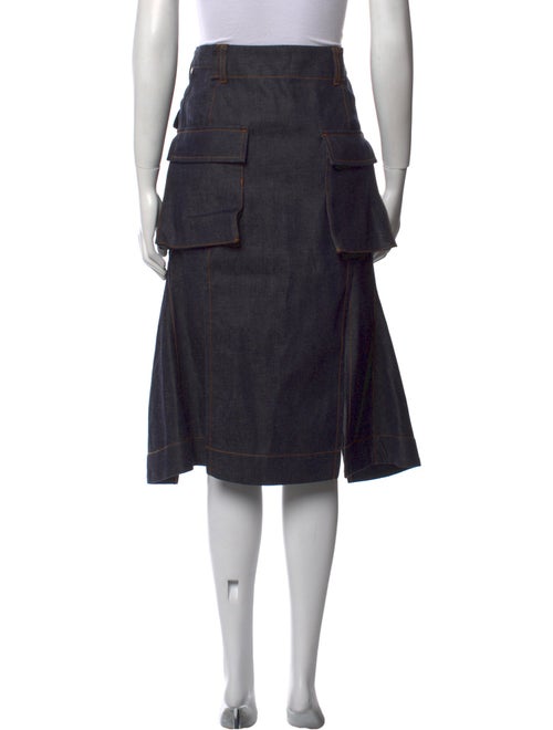 Sacai Pleated Accents Knee-Length Skirt