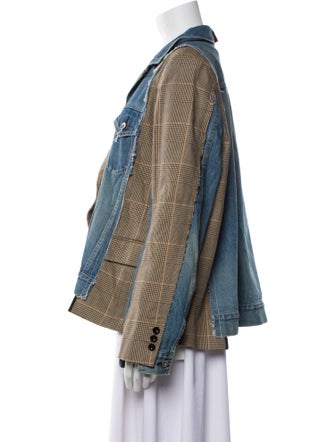 Sacai Plaid Print Blazer