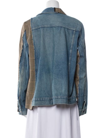 Sacai Plaid Print Blazer