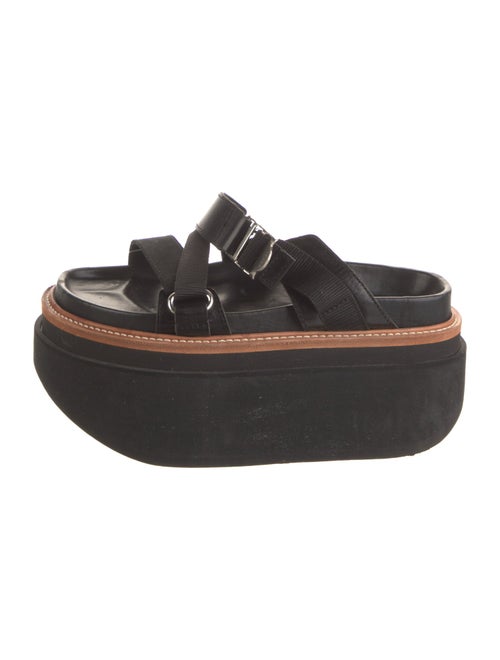 Sacai Leather Striped Espadrilles