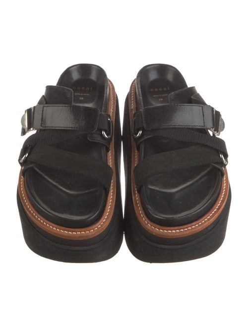 Sacai Leather Striped Espadrilles