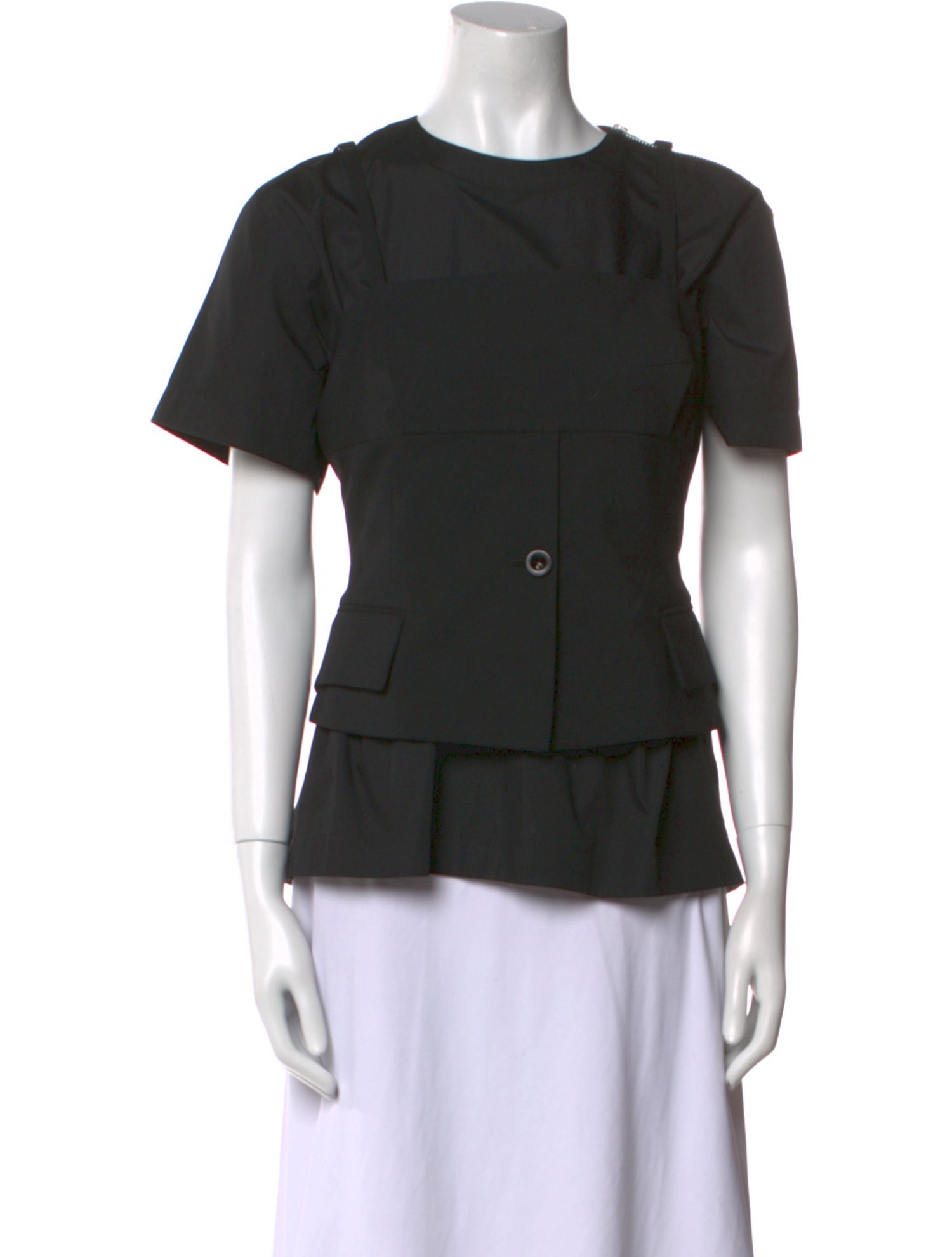 Sacai Crew Neck Short Sleeve Top