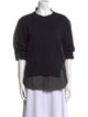Sacai Crew Neck Three-Quarter Sleeve Sweatshirt