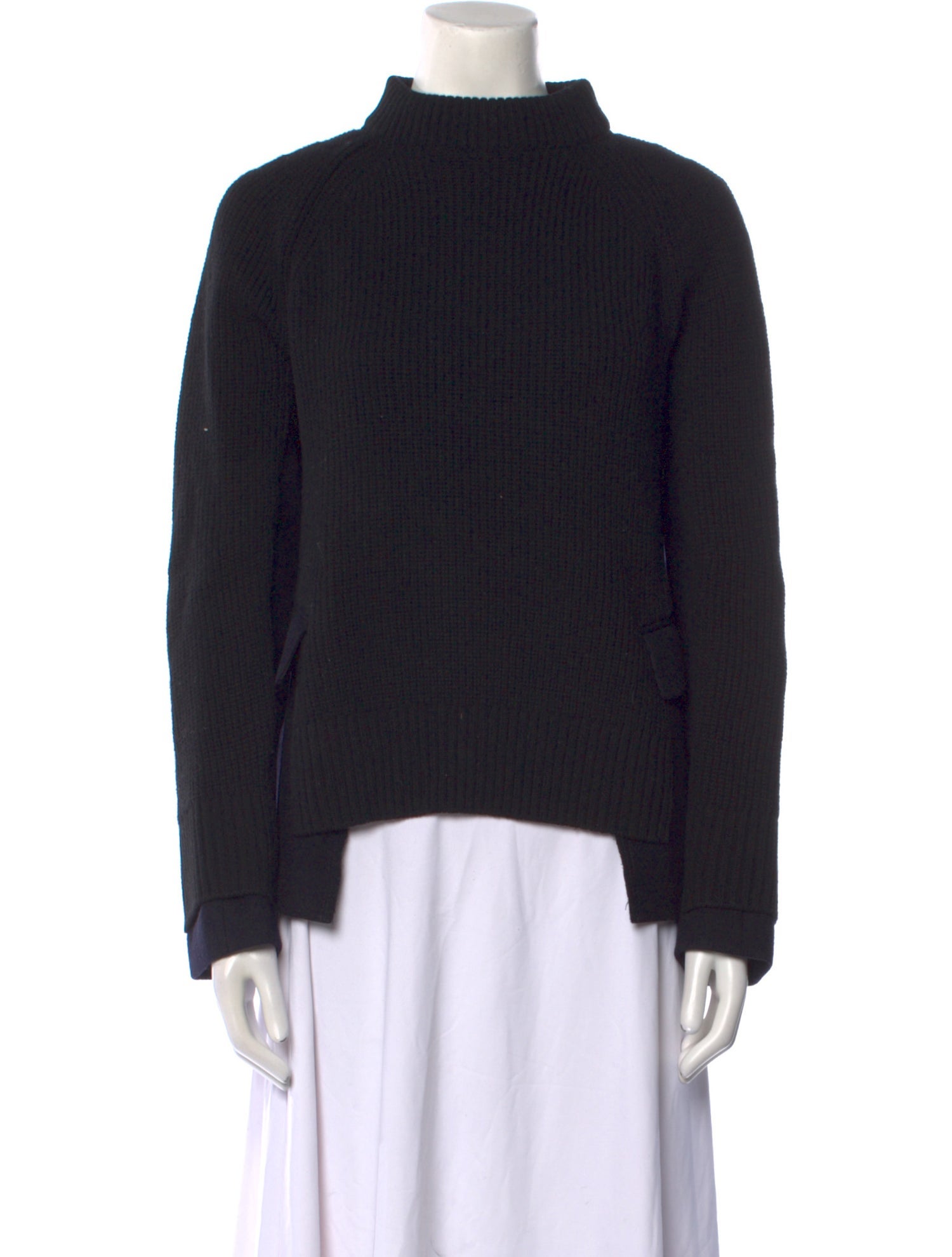 Sacai Wool Mock Neck Sweater
