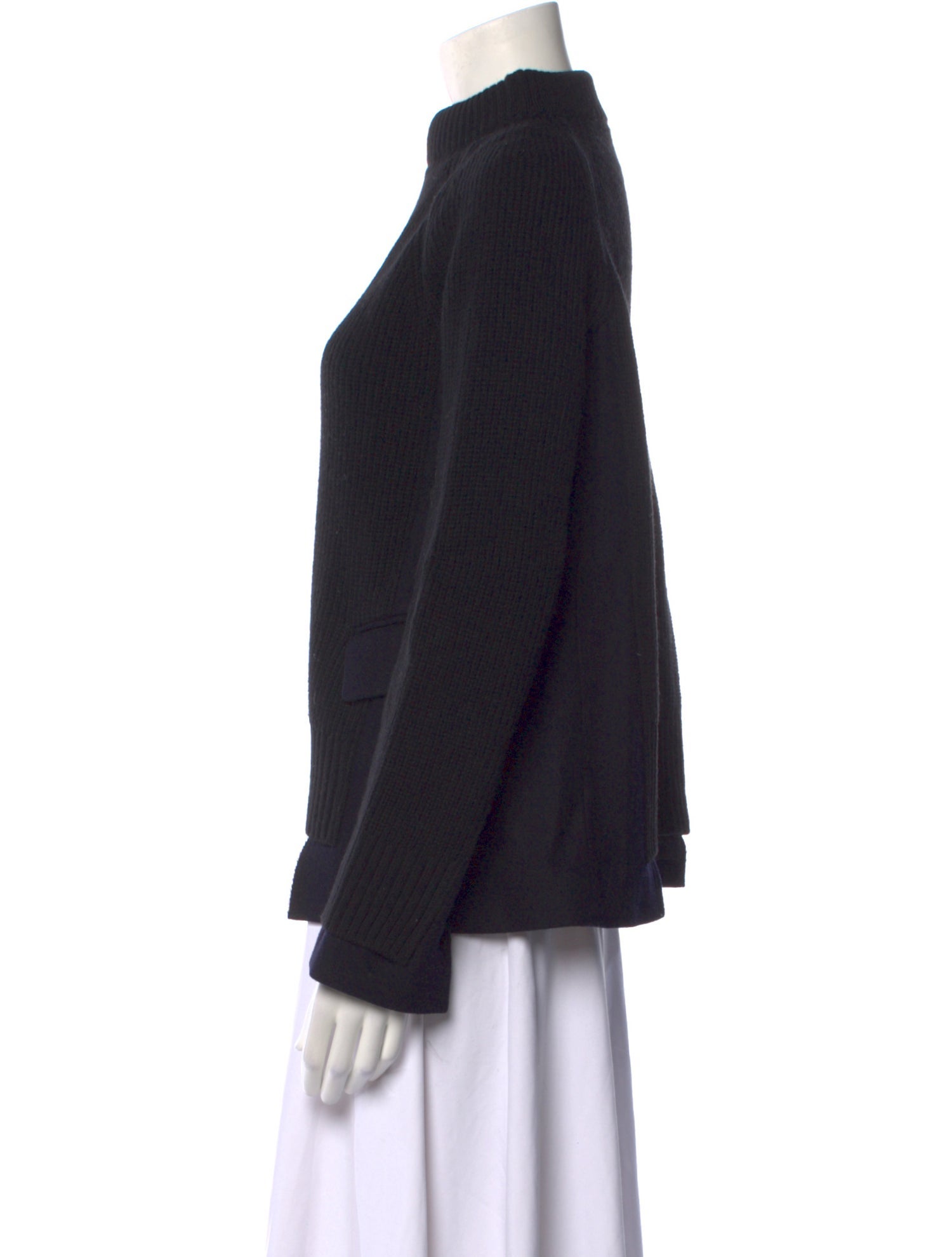 Sacai Wool Mock Neck Sweater