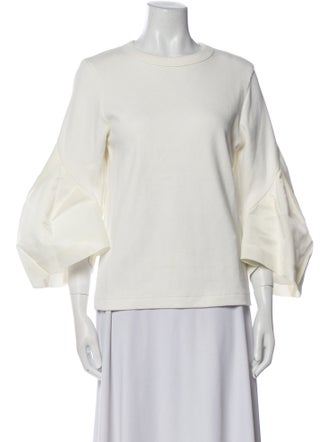 Sacai Crew Neck Three-Quarter Sleeve Sweatshirt