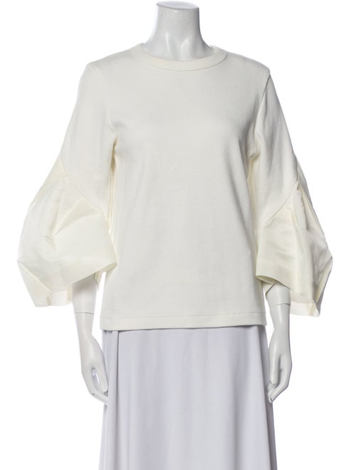 Sacai Crew Neck Three-Quarter Sleeve Sweatshirt