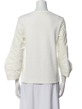 Sacai Crew Neck Three-Quarter Sleeve Sweatshirt