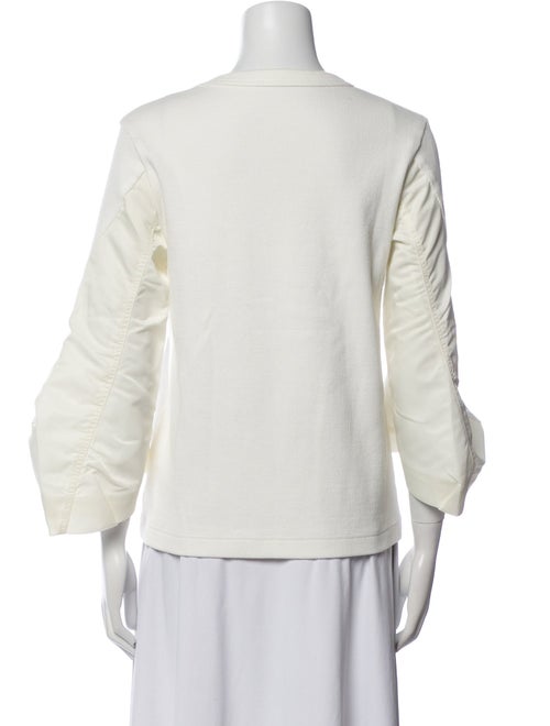 Sacai Crew Neck Three-Quarter Sleeve Sweatshirt